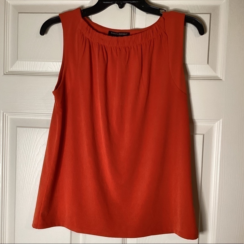 Banana Republic Red Sleeveless Blouse
